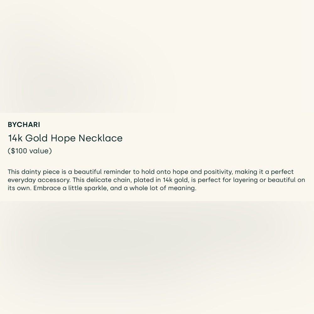 NWT BYCHARI “HOPE” Necklace - Picture 4 of 6